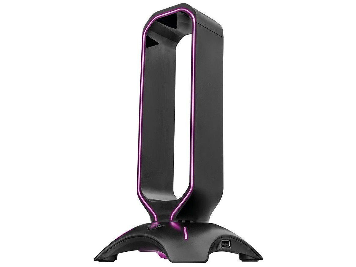 Suporte Para Headset Gamer Trust Gxt 265 Cintar, RGB, 2 Portas USB - T23674