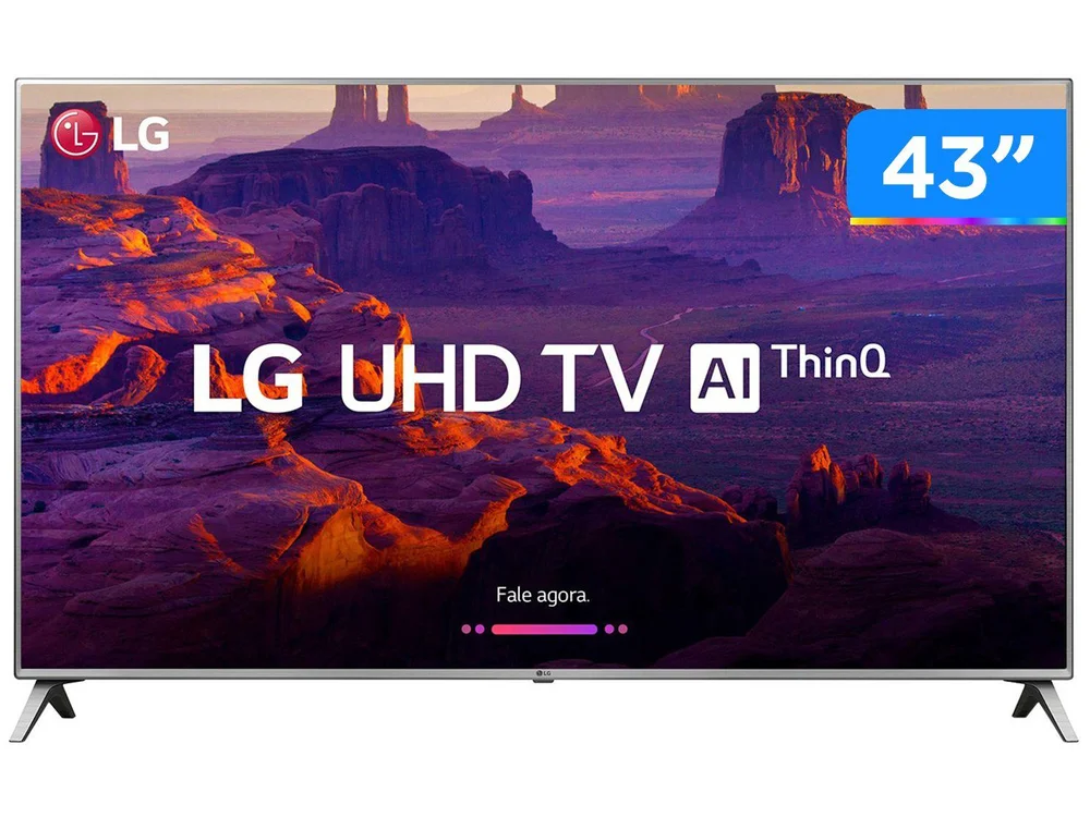 Smart TV Led 43 LG UK6520 4K 4 HDMI 2 USB 60Hz