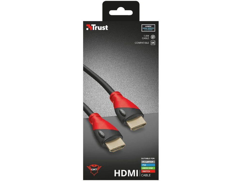 Imagem 6 de 6 do produto Cabo Hdmi Trust 1.8m Gxt 730 High Speed 4k