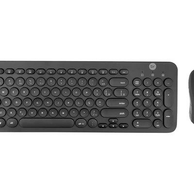 Teclado E Mouse Sem Fio Bright 585, Wireless, Ergonômico, Teclas Redondas, Plug and Play, Resistente à água