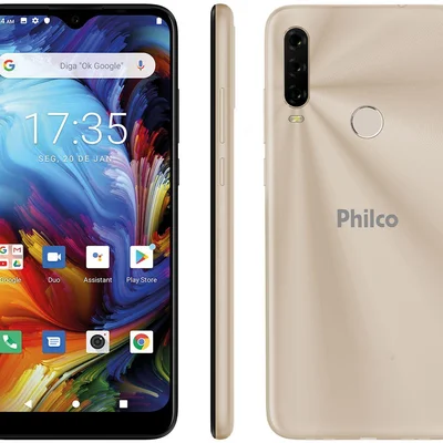 Smartphone Philco Hit P10 128GB, Tela 6.2", Android 10 - Dourado