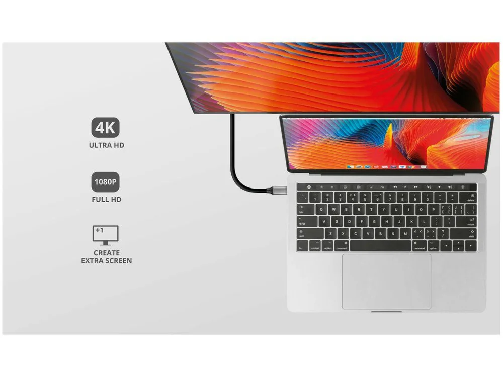 Imagem 12 de 12 do produto Cabo Adaptador Trust Calyx Usb-c Para Hdmi 4k 1.8m