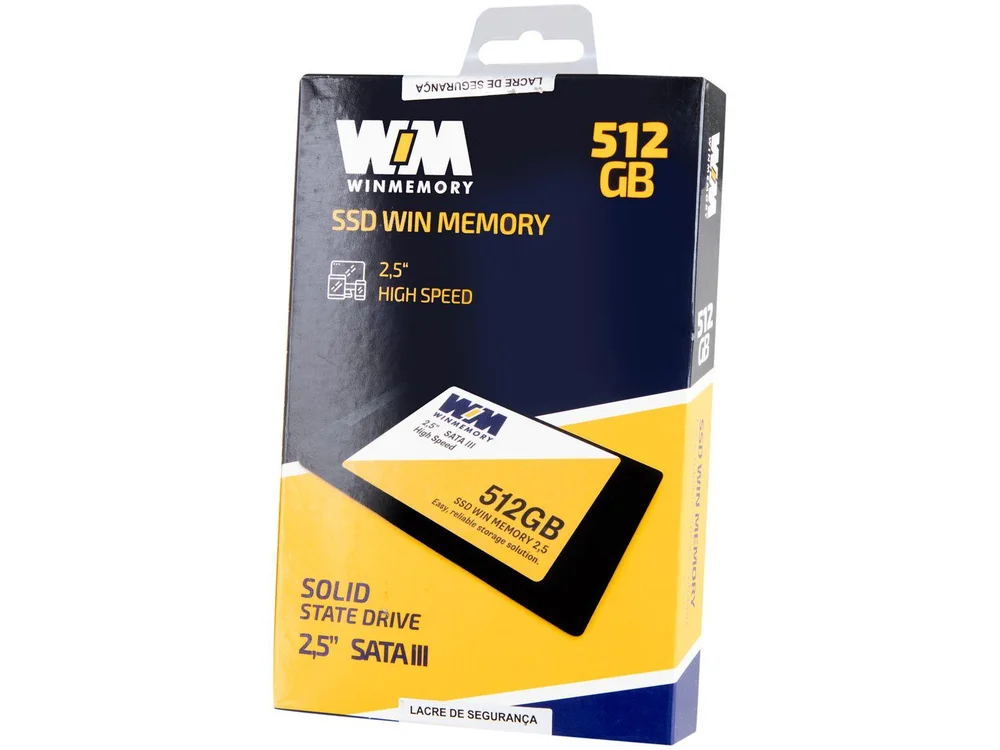 SSD 512GB WinMemory SATA KaBuM