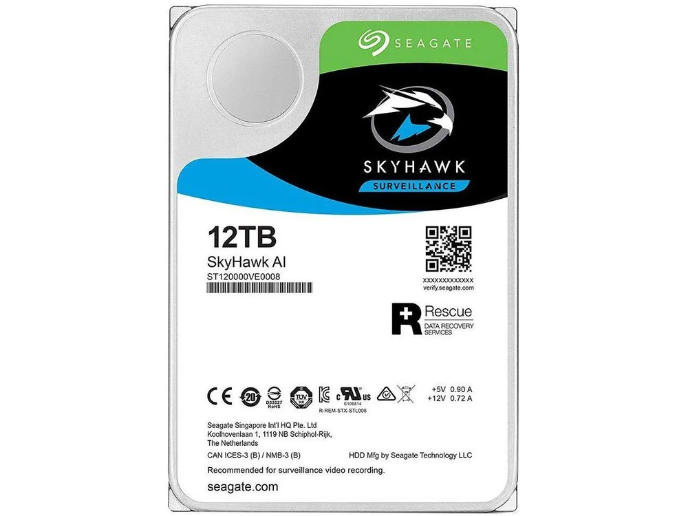 シーゲイト SkyHawk AI 12TB hdd ST12000VE0007 Hd Seagate Skyhawk 12 Tb P KaBuM