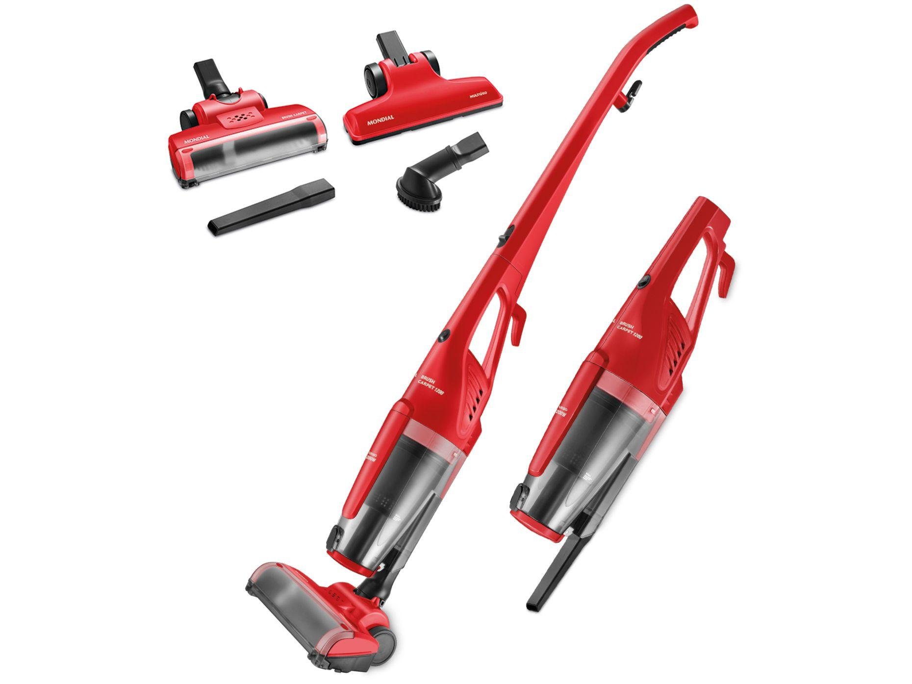Aspirador De Pó Mondial Brush Carpet 1200w Ap-25 Vermelho - 220V