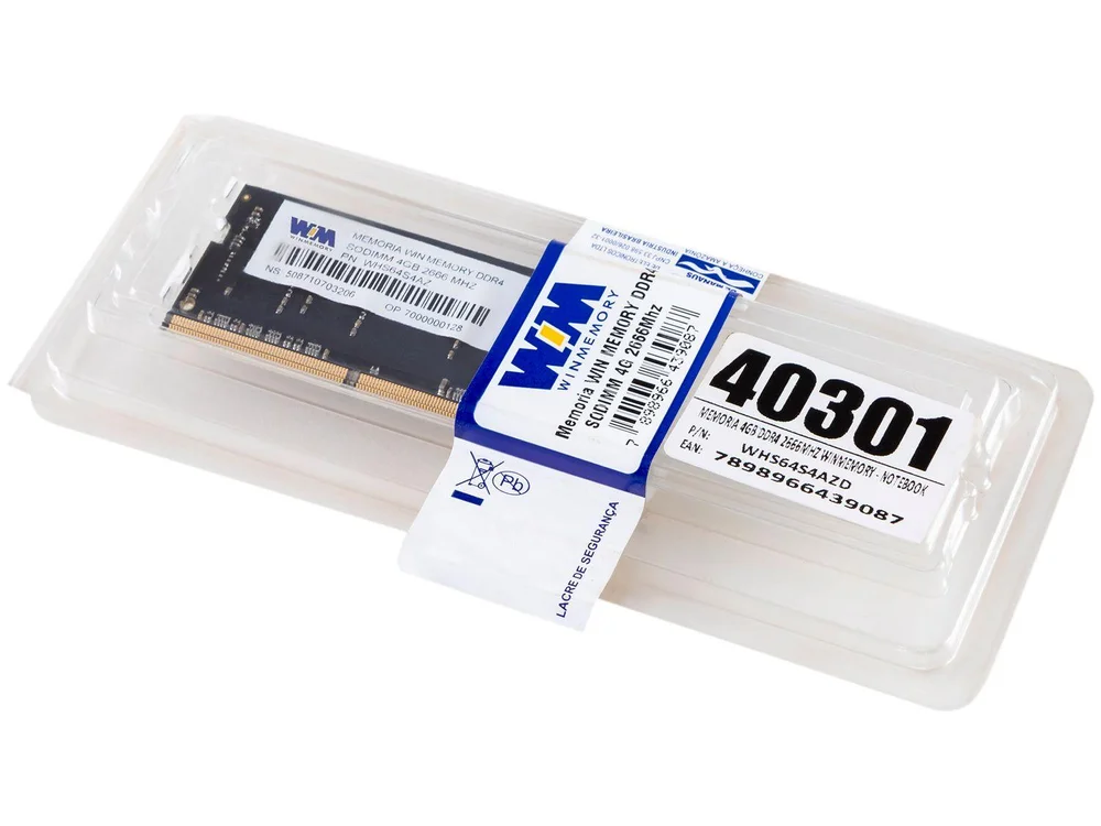 Memória Ram 4GB Notebook KaBuM