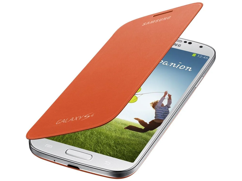 Capa Para Celular, Samsung, Flip Cover Galaxy S4, Laranja