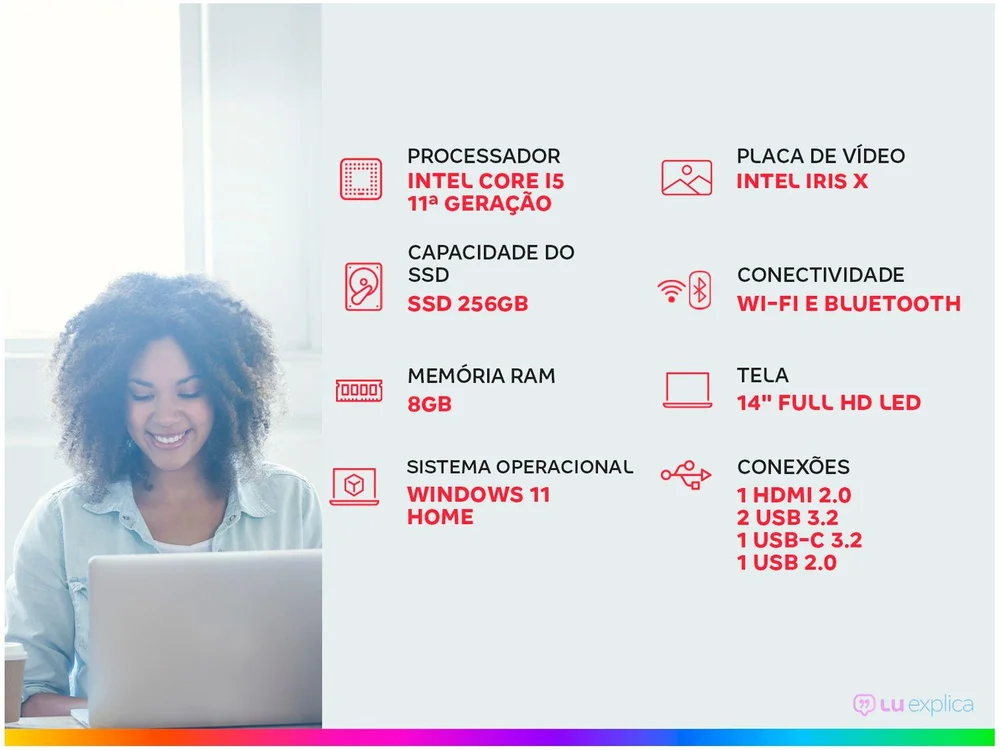 Imagem 2 de 10 do produto Notebook Acer Aspire 5 A514-54-52TY, Intel Core i5 11a Geração, 8GB, 256GB SSD, 14" Full HD, Windows 11 Home
