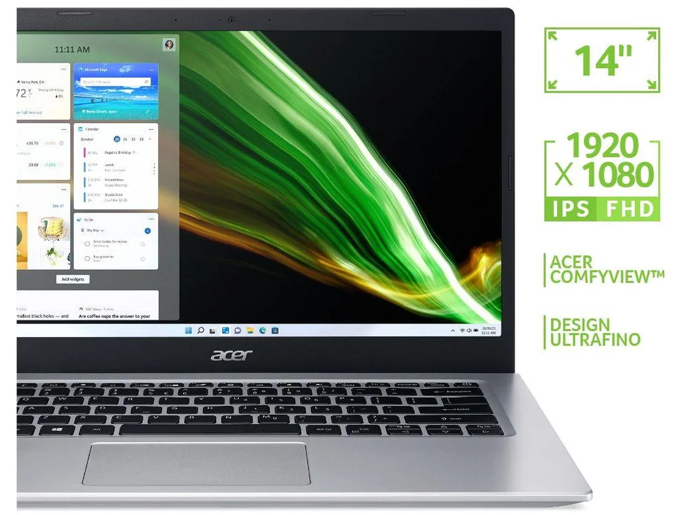 Imagem 3 de 10 do produto Notebook Acer Aspire 5 A514-54-52TY, Intel Core i5 11a Geração, 8GB, 256GB SSD, 14" Full HD, Windows 11 Home