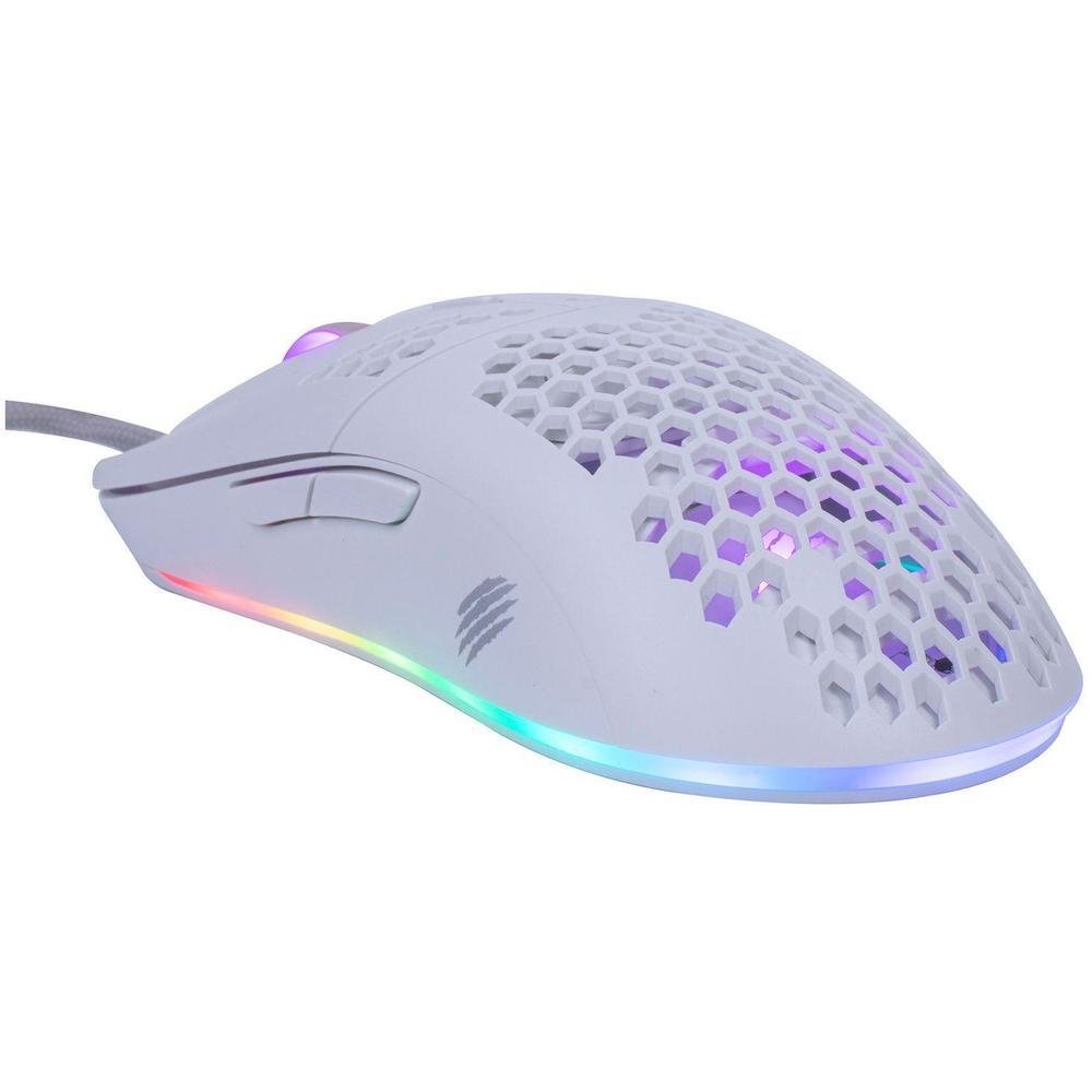 Mouse Gamer, Dyon, Ms322 Ultra Leve, Rgb 7 Botões Branco - Oex.