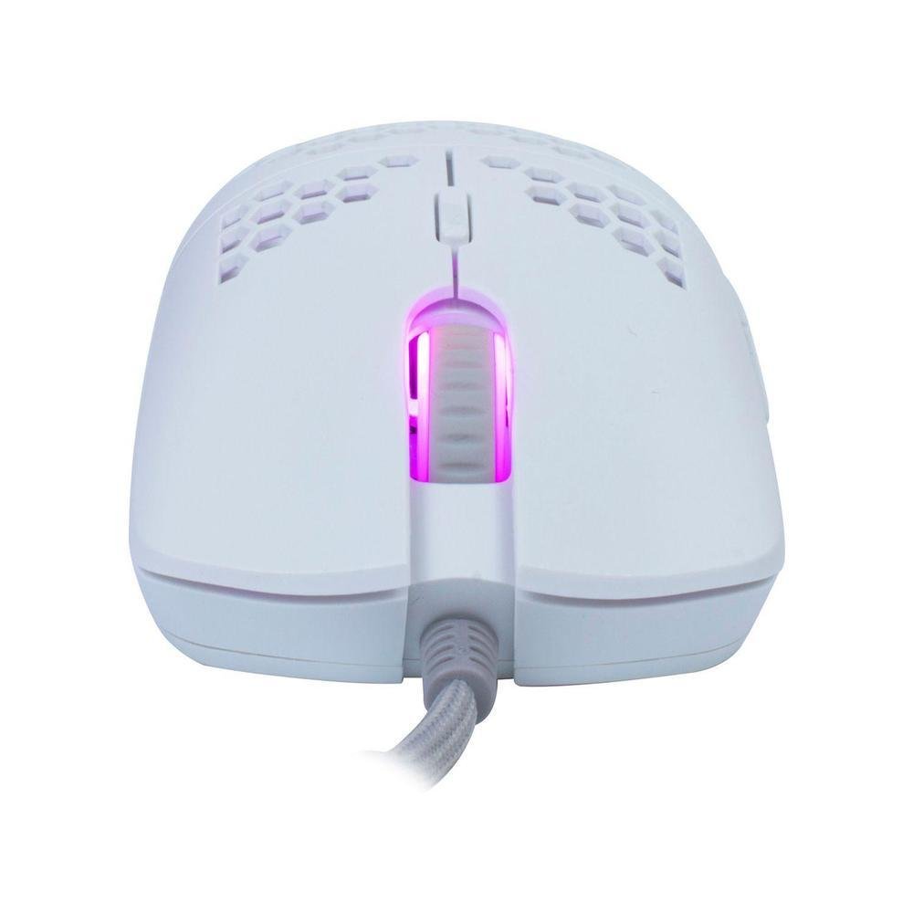 Mouse Gamer, Dyon, Ms322 Ultra Leve, Rgb 7 Botões Branco - Oex.