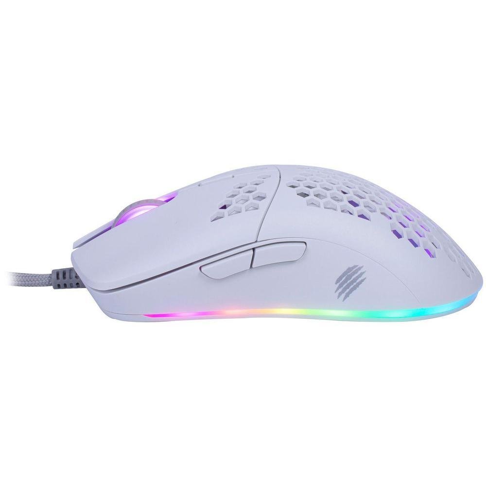 Mouse Gamer, Dyon, Ms322 Ultra Leve, Rgb 7 Botões Branco - Oex.