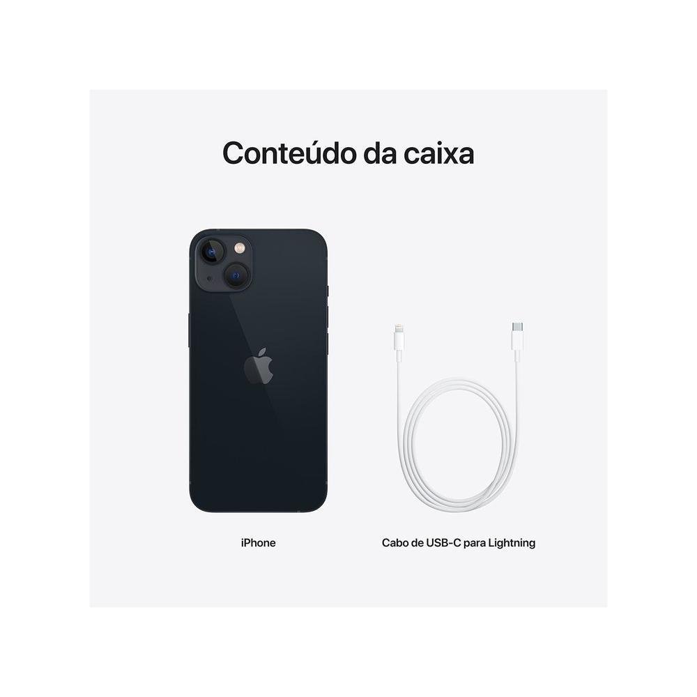 Apple iPhone 13, 128GB, Meia-noite, 6.1? | KaBuM!