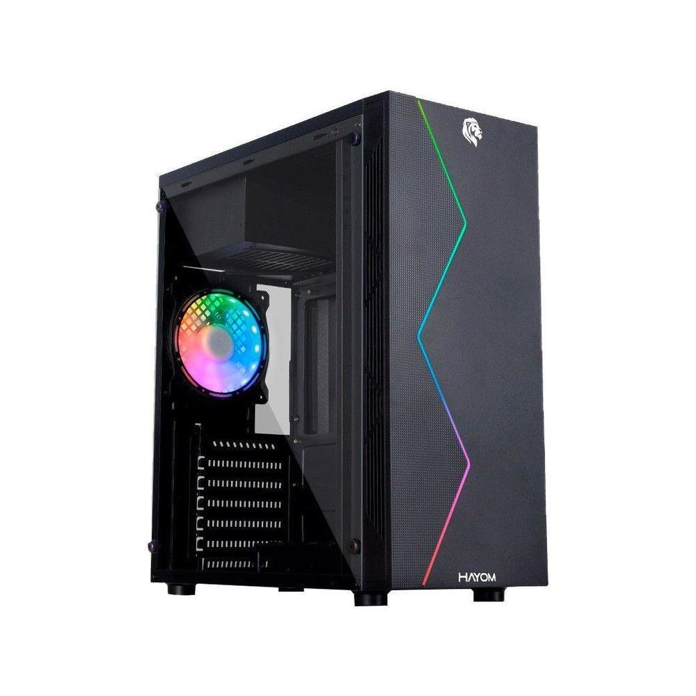 Gabinete Gamer Hayom GB1705, RGB, ATX, Preto
