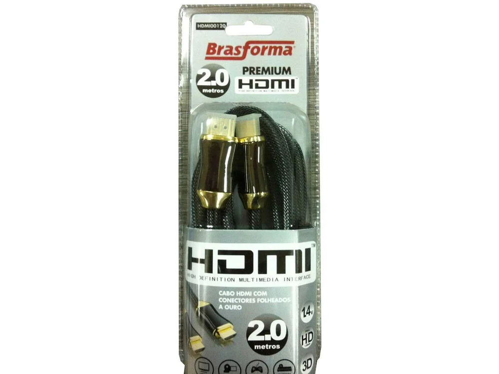 Imagem 2 de 2 do produto Cabo Hdmi Premium 1.4v 2.0m Unica U