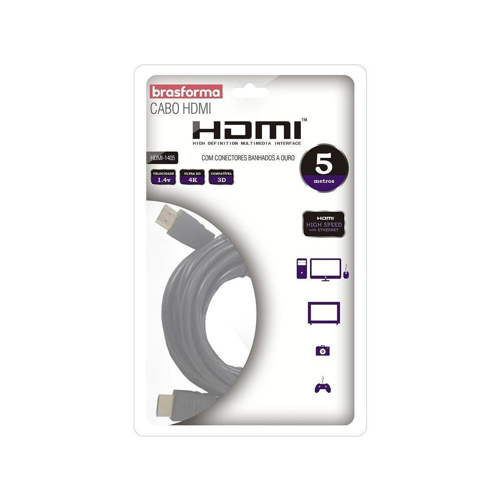 Imagem 2 de 2 do produto Cabo HDMI 4K 1.4 5m