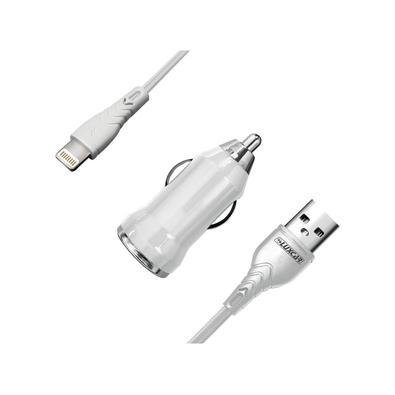 Carregador Veicular 1 Entrada com Cabo Lightning - 1m Luxcar 3727