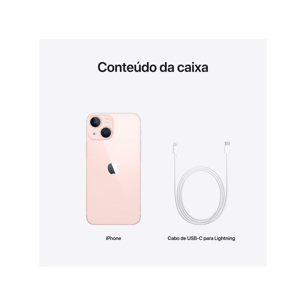 Apple iPhone 13 Mini, 512GB, Rosa, Tela 5.4