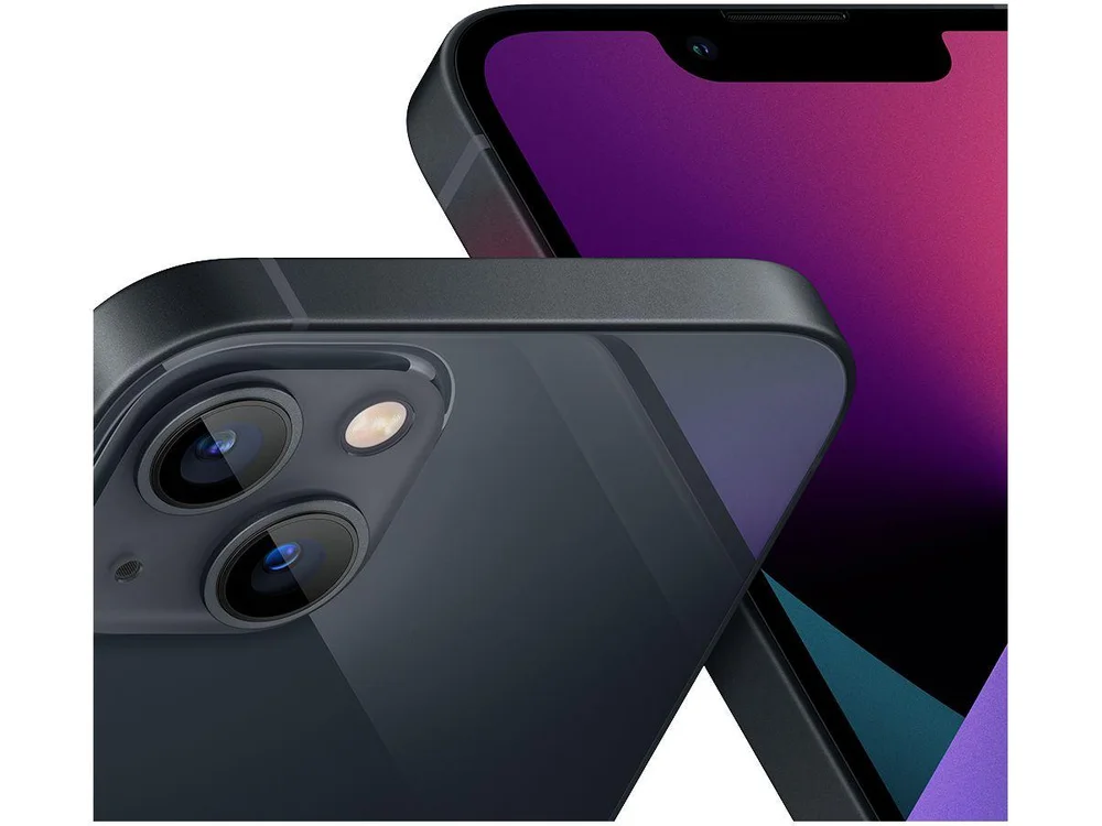 iPhone13 512GB ミッドナイト Apple iPhone 13, 512GB, Meia-Noite, Tela 6.1