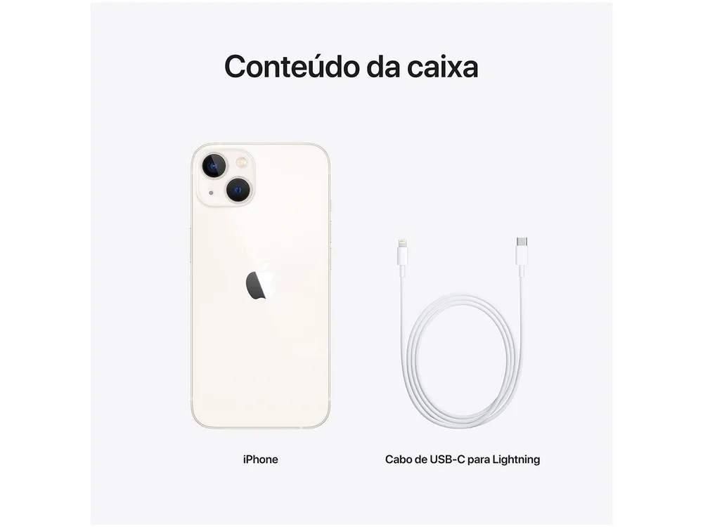 Apple iPhone 13 128GB Estelar Tela 61 | KaBuM