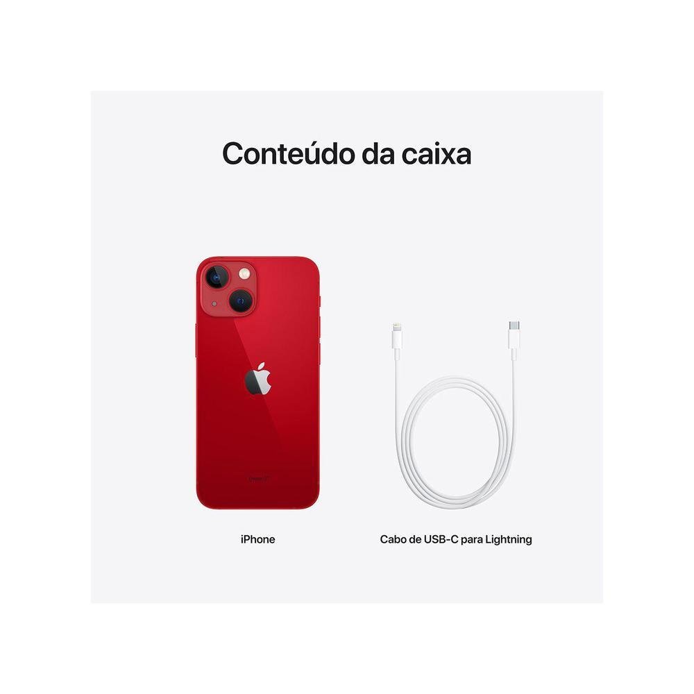Apple iPhone 13 Mini, 128GB, PRODUCT(RED), Tela 5.4