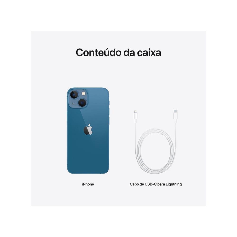 Apple iPhone 13 Mini 128GB Azul Tela 5 | KaBuM!