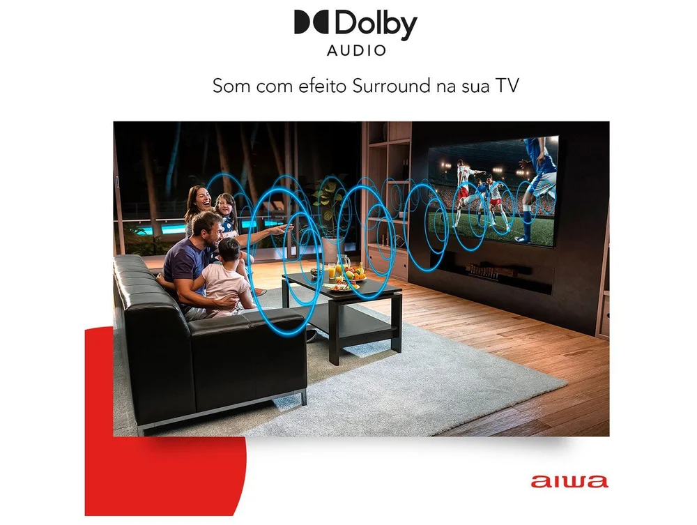 Imagem 15 de 17 do produto Smart TV Aiwa 43 Polegadas, LED, Full HD, HDM,I USB, Wi-Fi, Borda Ultrafina, HDR10 Dolby Áudio - AWS-TV-43-BL-01