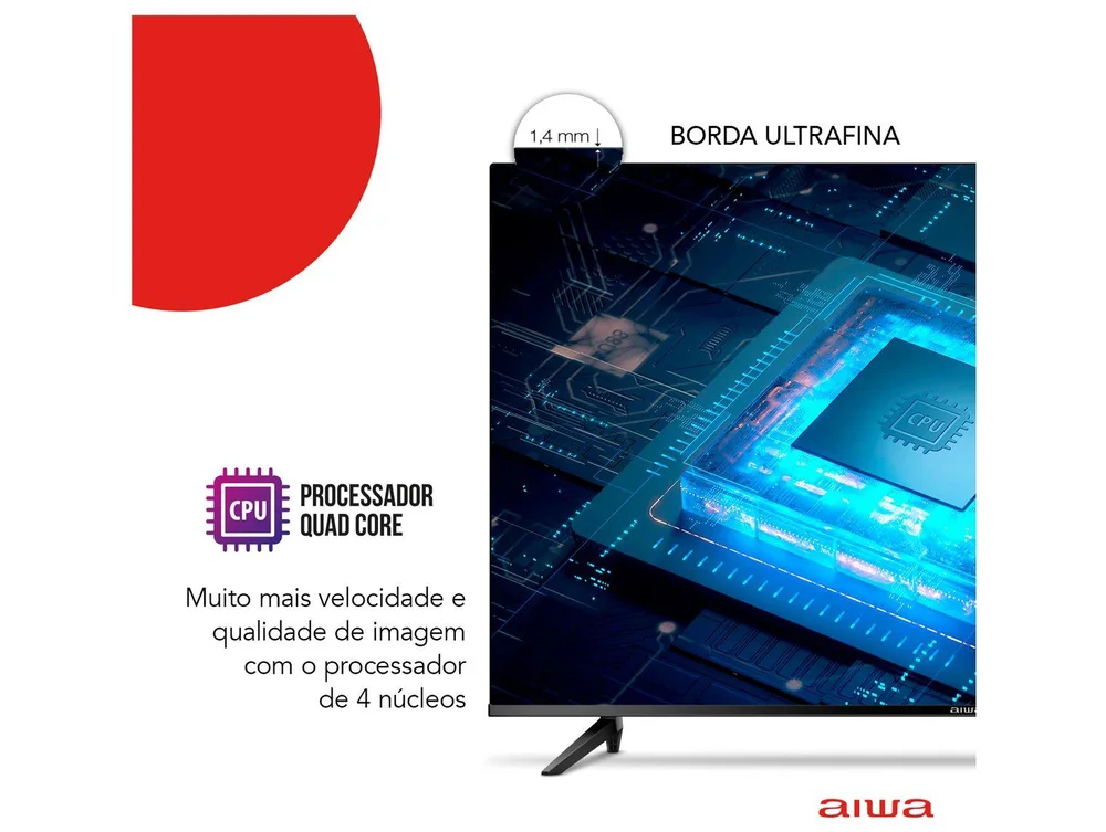 Imagem 13 de 17 do produto Smart TV Aiwa 43 Polegadas, LED, Full HD, HDM,I USB, Wi-Fi, Borda Ultrafina, HDR10 Dolby Áudio - AWS-TV-43-BL-01