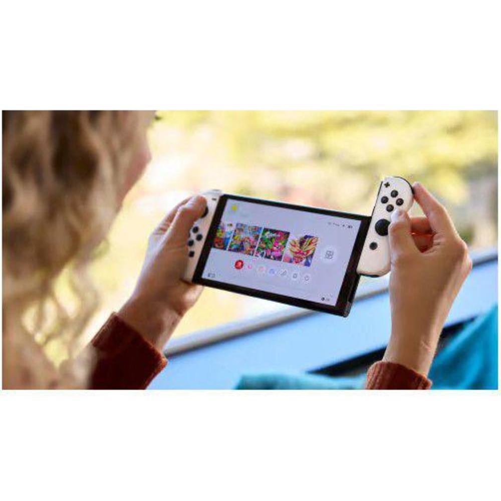 Nintendo Switch OLED 64GB Branco 2 Controles | KaBuM!