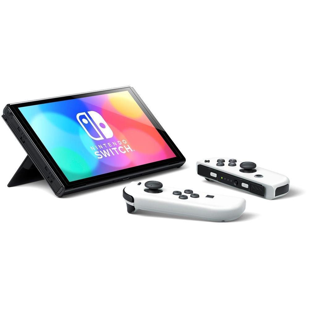 Nintendo Switch OLED 64GB Branco 2 Controles | KaBuM!