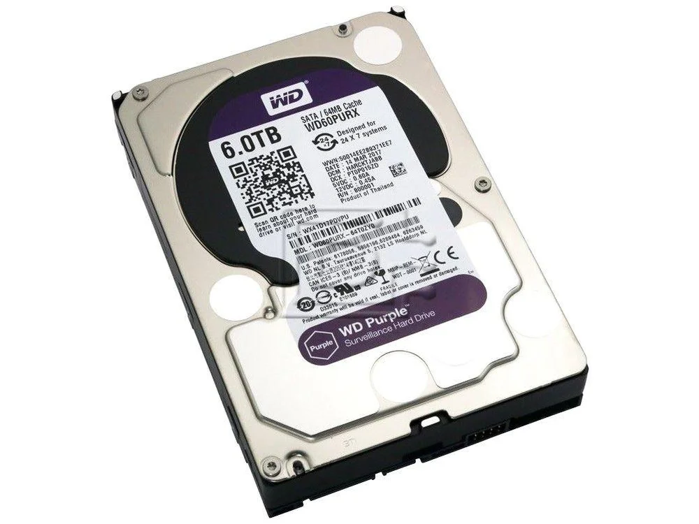 内蔵型ハードディスクドライブ Western Digital WD Purple 6TB HDD Western Digital Disco rígido interno de vigilância WD Purple de 6