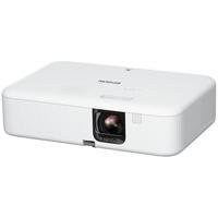 O projetor smart via receptor EpiqVision FH-02 branco da Epson garante versatilidade para uso em casa ou no trabalho com tecnologia 3LCD de 3 chips, o