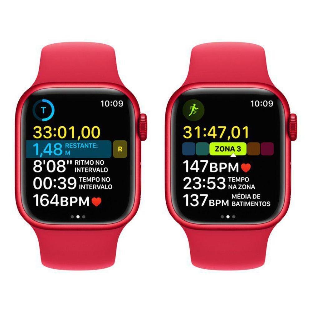 Apple Watch Series 8 41mm GPS Caixa (PRODUCT)RED | KaBuM!