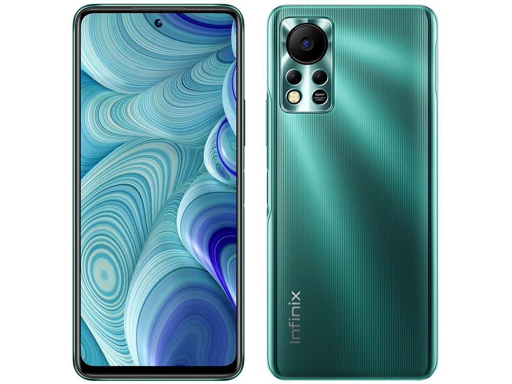 Smartphone Infinix Hot 11s, 128GB, 6GB RAM, Câmera Tripla 50MP, Tela  FHD 90hz, Dual Chip, Verde