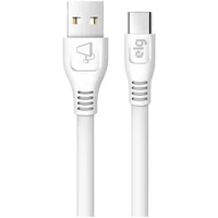 Cabo Usb Tipo-c, Carga Rápida 15w 3a, Cabo Flat Antienrolamento, 1 Metro, Cores:branco