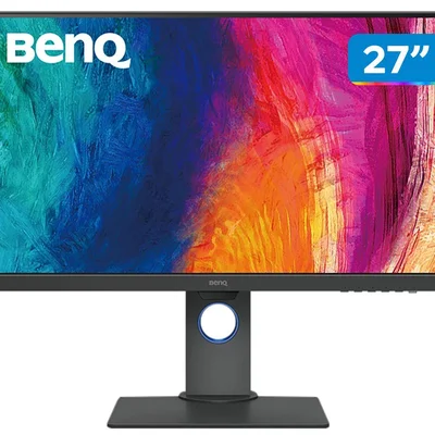 Monitor Benq Pd2705q, 27 Polegadas, Ips, QHD, SrGB, HDR, USB-C, Ajuste De Ângulo E Altura, Para Edição De Vídeos E Imagens