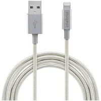 Cabo USB Lightning, Intelbras Eual15nb, 1.5m, Nylon, Branco