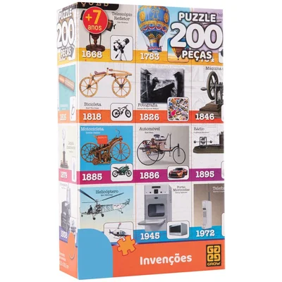Puzzle Grow 200 Peças Invenções