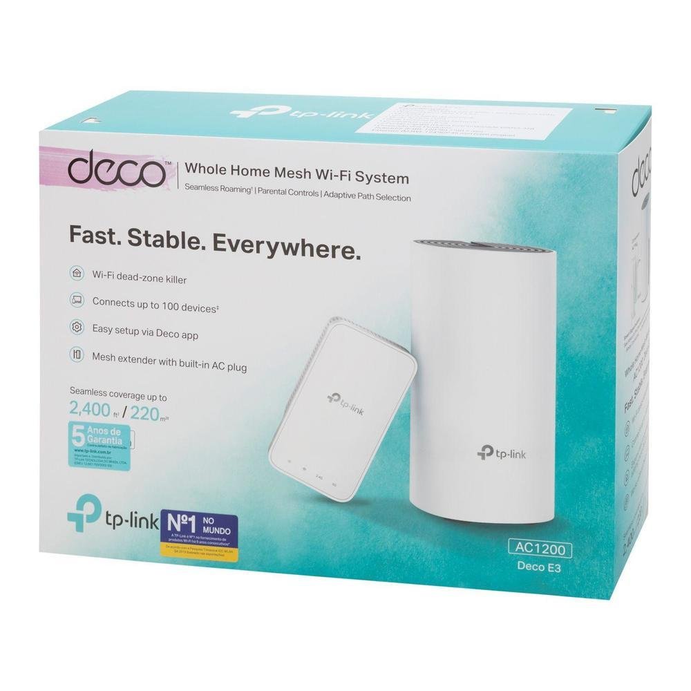 Imagem 10 de 10 do produto Roteador Mesh TP Link Deco E3 1200 Mbps