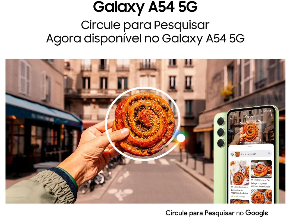 Imagem 14 de 17 do produto Smartphone Samsung Galaxy A54 128GB, RAM 8GB, 5g, Câmera Tripla 50mp + Selfie 32mp, Tela 6.4 Polegadas, Preto