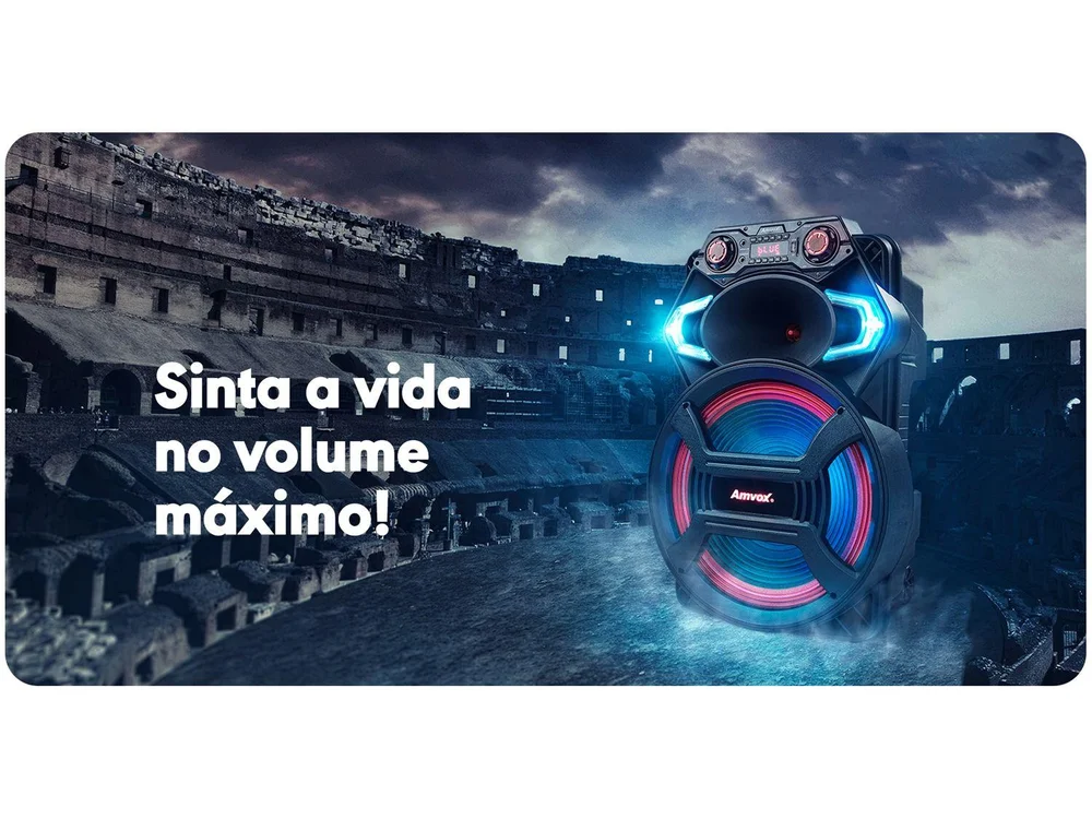 Caixa De Som Amvox 850 W Rms Aca 800 000503A55