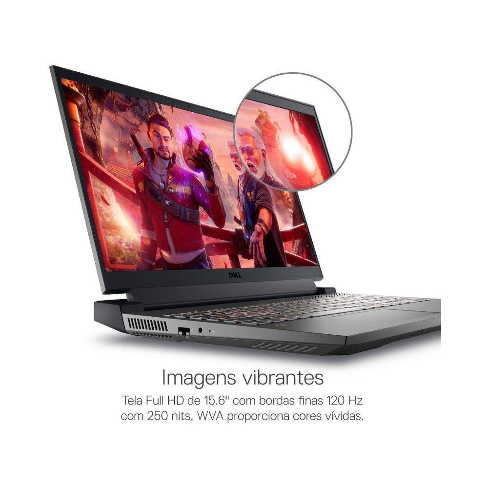 Imagem 6 de 20 do produto Notebook Gamer Dell G15, AMD Ryzen 5, 8GB - 256GB SSD, 15,6'' Full HD, NVIDIA RTX 3050