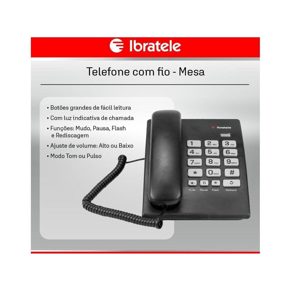 Imagem 6 de 6 do produto Telefone com Fio Ibratele 04567