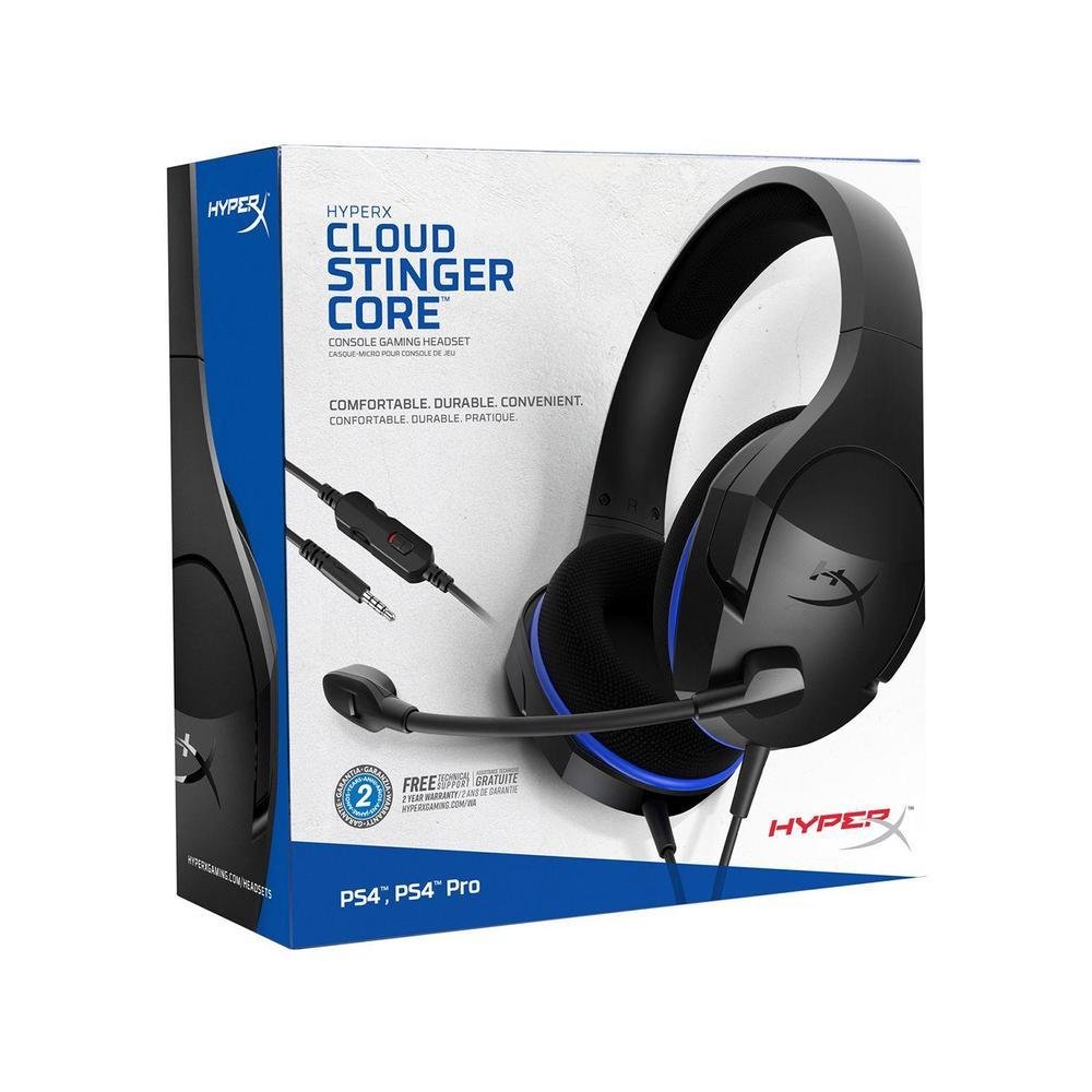 Imagem 9 de 9 do produto Headset Gamer HyperX Cloud Stinger Core, Drivers 40mm, PS5, PS4, Xbox One, Nintendo Switch, P3, Preto E Azul - HX-HSCSC-BK