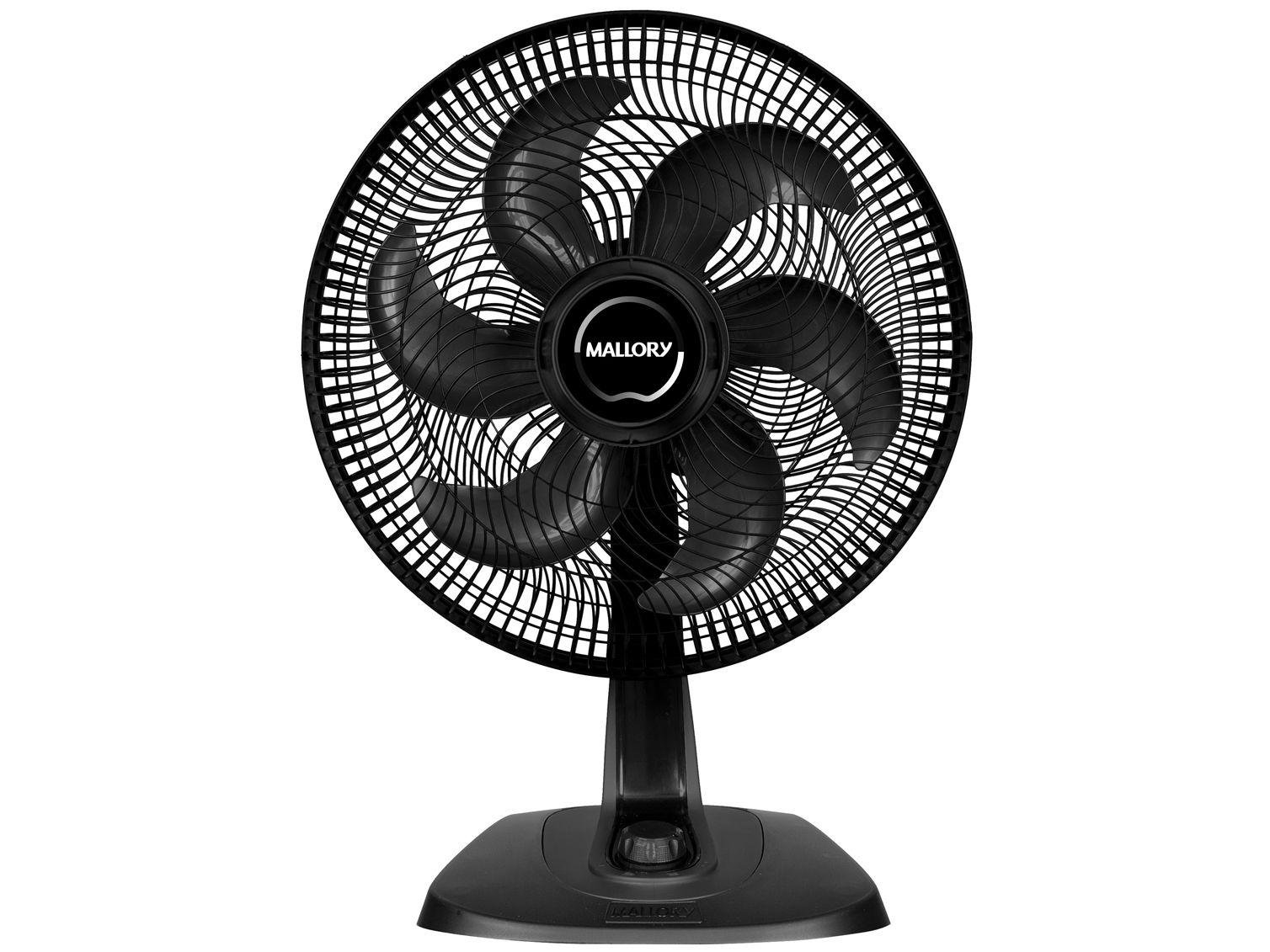Ventilador Mesa 40cm Mallory Fresh Ts 6 Pas, 3 Velocidade, Preto, 220v