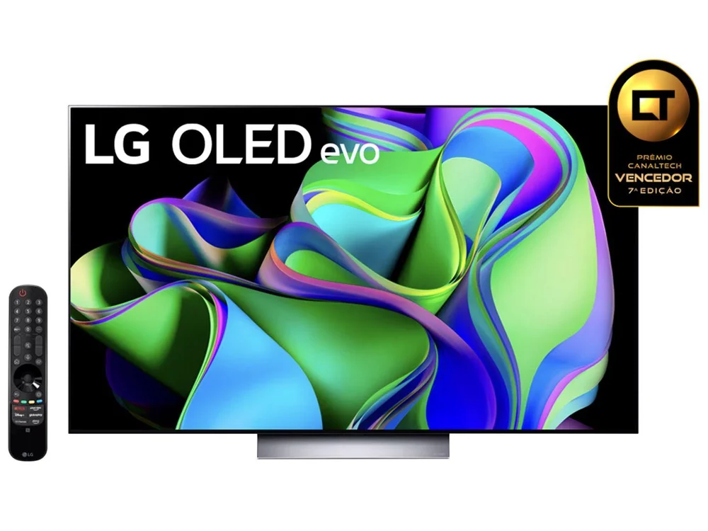 Imagem 2 de 15 do produto Smart Tv 77 Polegadas, OLED Evo 4K, 120Hz, Bluetooth, 4 HDMI, G-Sync, Freesync, Thinq Ai, Alexa, Google - Oled77c3psa