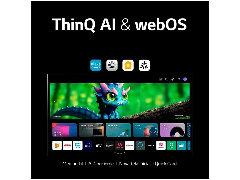 Imagem 12 de 15 do produto Smart Tv 77 Polegadas, OLED Evo 4K, 120Hz, Bluetooth, 4 HDMI, G-Sync, Freesync, Thinq Ai, Alexa, Google - Oled77c3psa