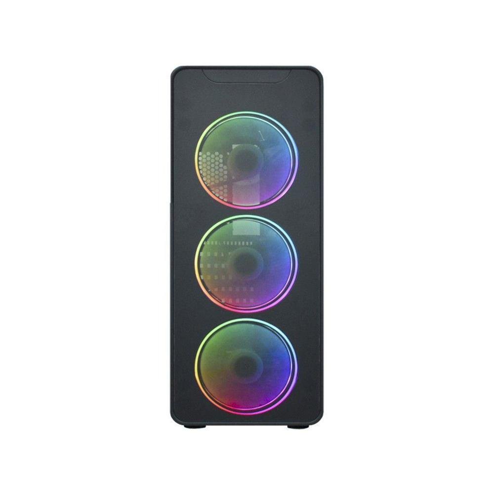 Imagem 2 de 10 do produto Gabinete Gamer K-Mex Infinity Streamer III CG-A2G8 - RGB ATX 3 FANs Preto