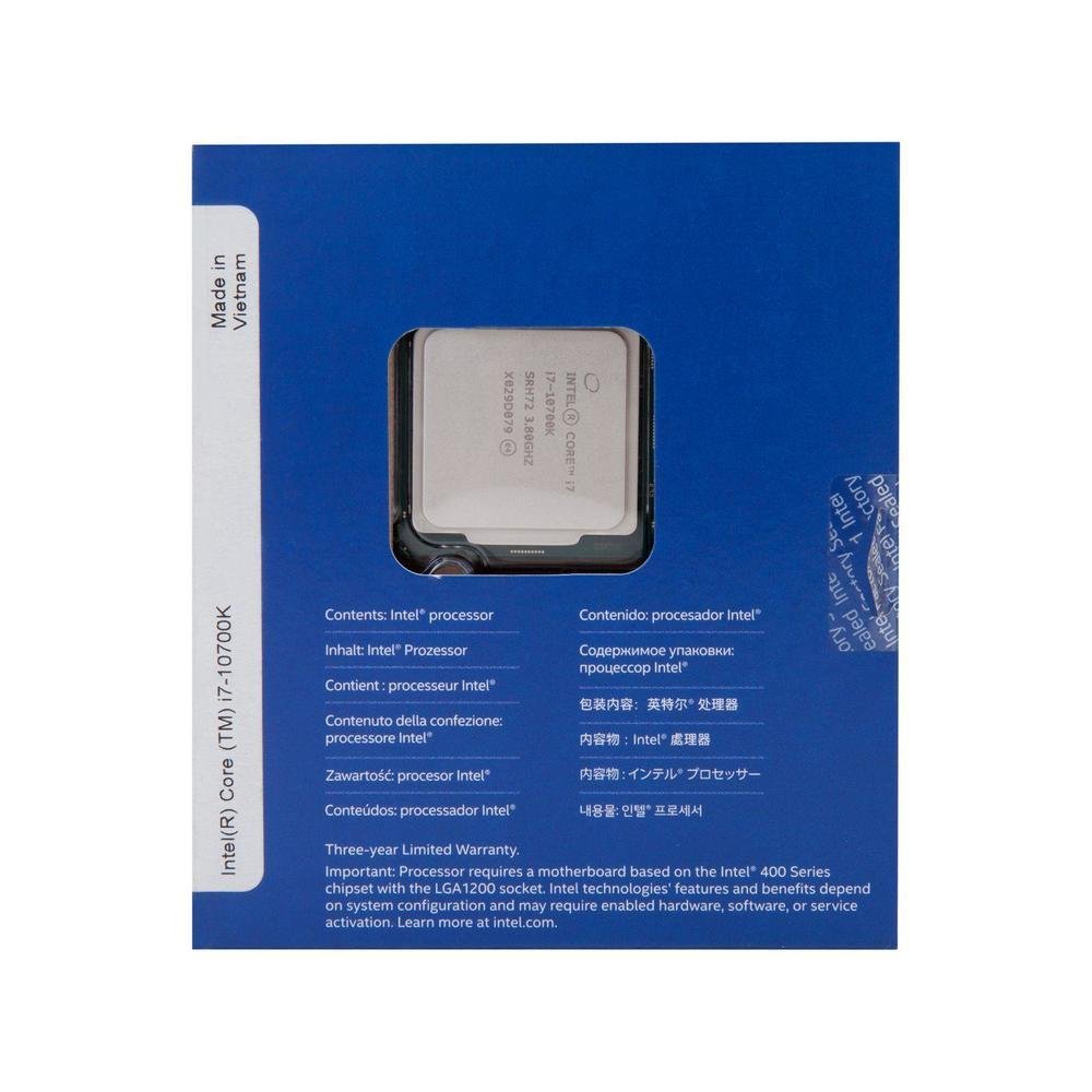 CPU Intel Core i7-10700K 10th Gen CPU Processador Intel Core i7 10700K 3.80GHz
