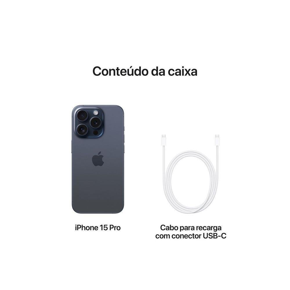 Apple iPhone 15 Pro 256GB Titânio Azul 6,1